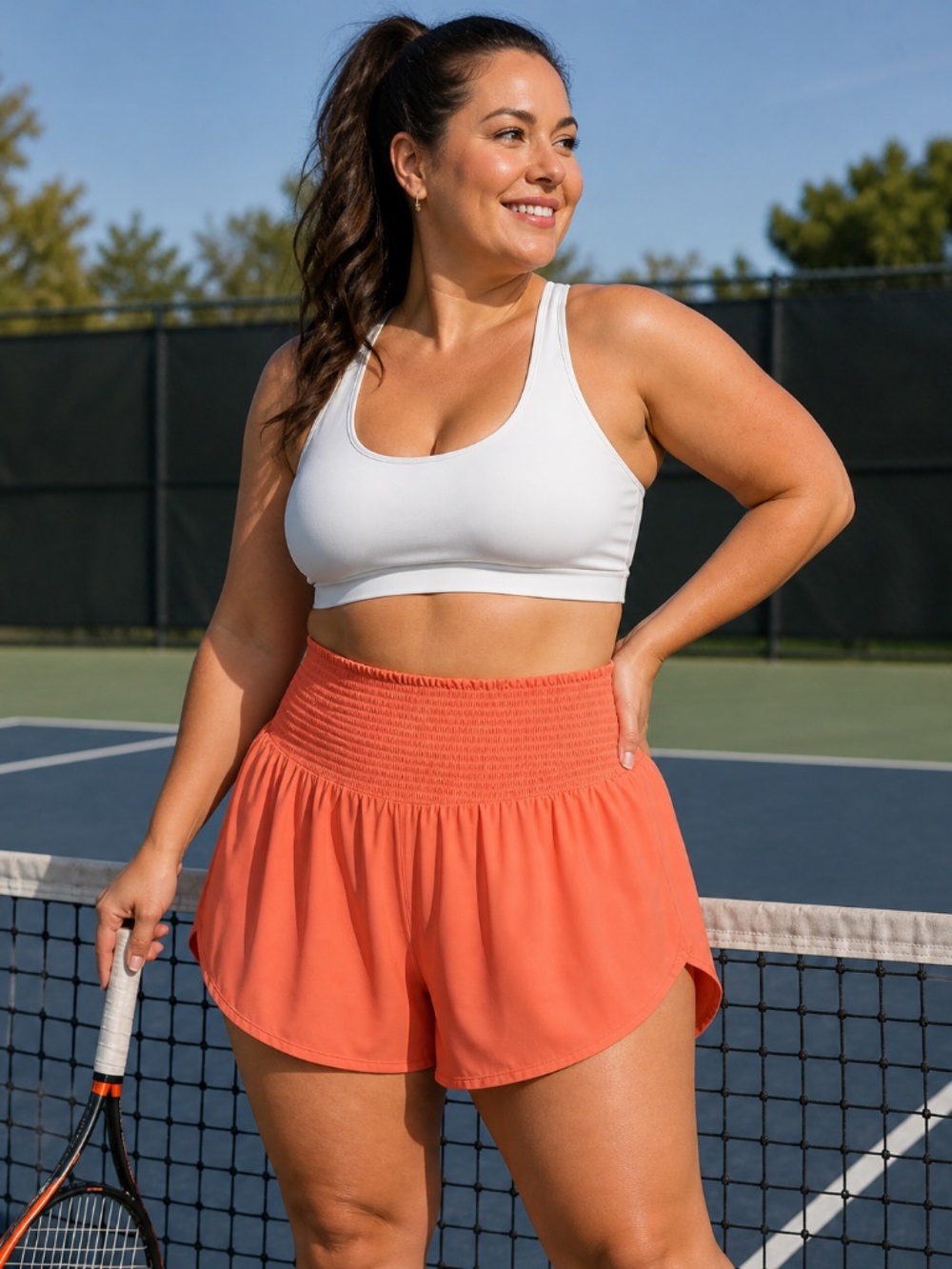 NWT OFFLINE by Aerie Shorts XXL Orange Flowy Athletic Running Gym hot girl walk